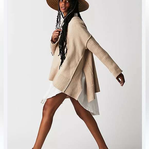 Free People Orion A Line Tunic Sweater NWT - Picture 4 of 13